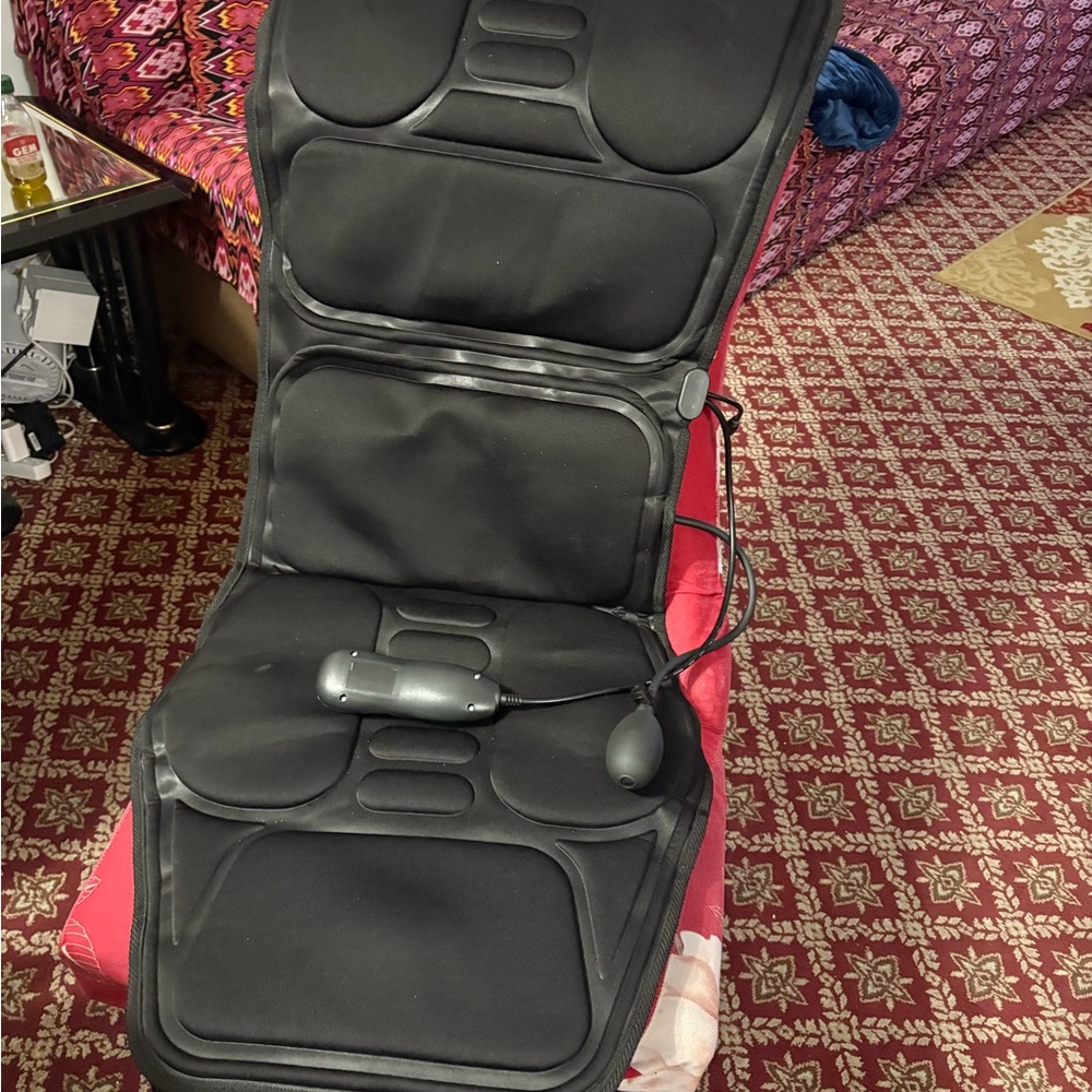 Black Massage Cushion with Remote